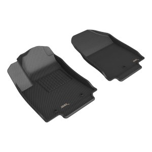 Hyundai Kona Electric KAGU Series Floor Mats - Front - 3D MAXpider - Black - `24-`26 Hyundai Kona Electric KAGU Series Floor Mats - Front - 3D MAXpider - Black - `24-`26